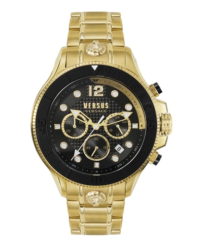 Shop Versus By Versace Men's Volta Gold-tone Stainless Steel Bracelet Watch 49mm