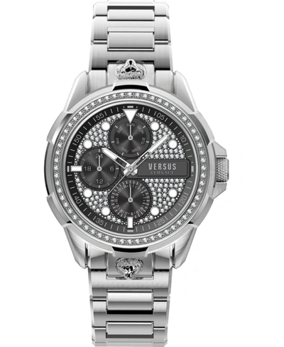 Shop Versus By Versace Men's 6e Arrondissement Silver-tone Stainless Steel Bracelet Watch 46mm