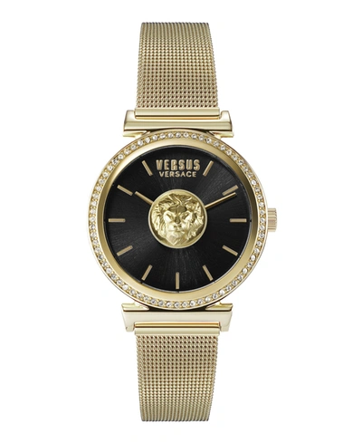 Shop Versus By Versace Women's Brick Lane Gold-tone Stainless Steel Bracelet Watch 34mm