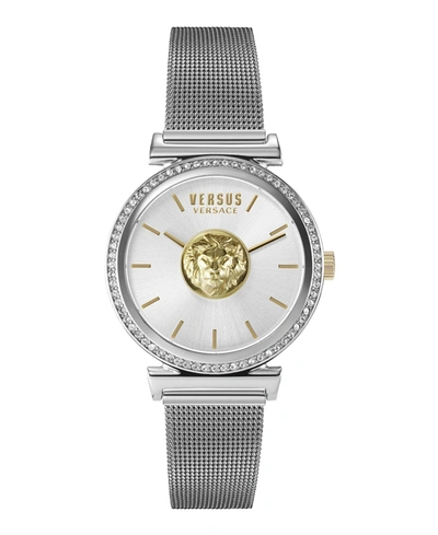 Shop Versus By Versace Women's Brick Lane Silver-tone Stainless Steel Bracelet Watch 34mm
