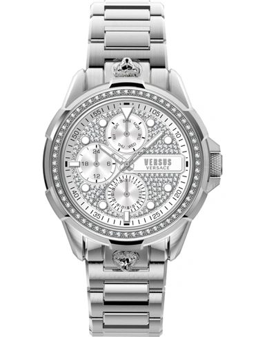 Shop Versus By Versace Men's Silver-tone Stainless Steel Bracelet Watch 46mm