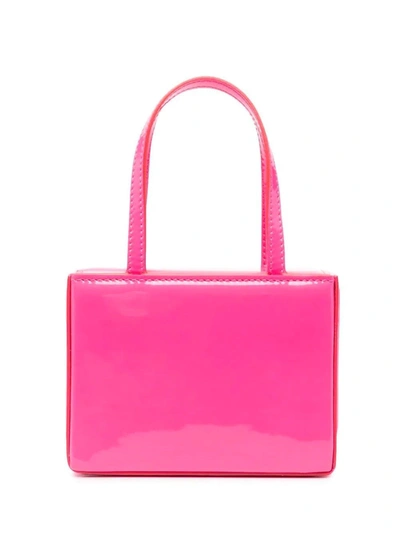 Shop Amina Muaddi Super Amini Giorgia Mini Pink Bag