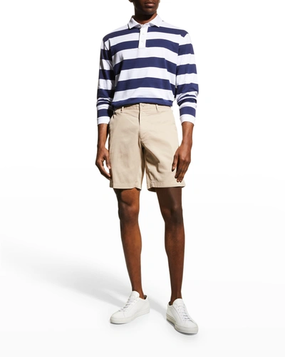 Peter Millar Salem High Drape Performance Shorts In Khaki