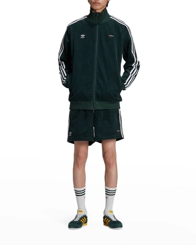 Shop Adidas Originals Men's Noah Corduroy Shorts In Green Night