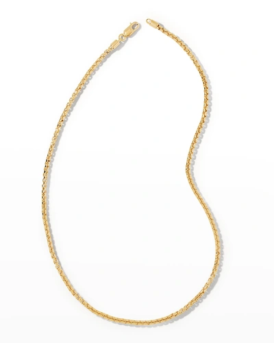 Shop Kendra Scott Men's Beck Thin Box Chain Necklace In 18k Gold Vermeil