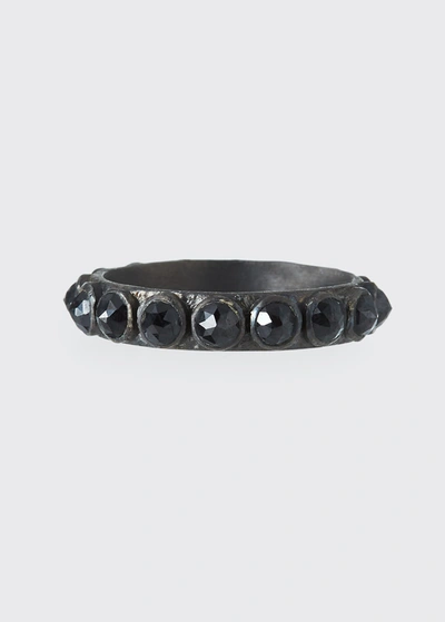 Shop Armenta New World Black Stacking Ring In Silver