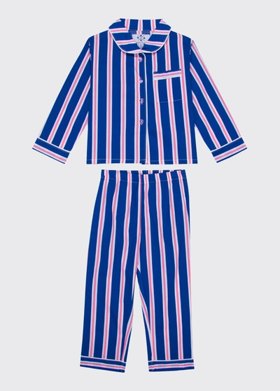 Shop Sant And Abel Kid's Andy Cohen 2-piece Striped Pajama Set In Pink