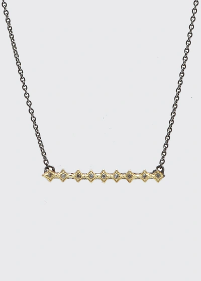 Shop Armenta Old World Diamond Crivelli Bar Necklace In Black/gold