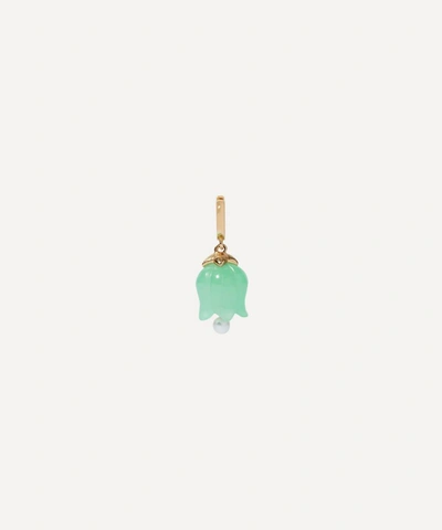 Shop Annoushka 18ct Gold Green Jade And Pearl Tulip Charm
