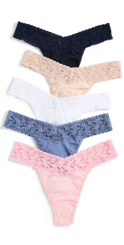 Shop Hanky Panky Cotton Orig Rise 5 Pack Thong Multi