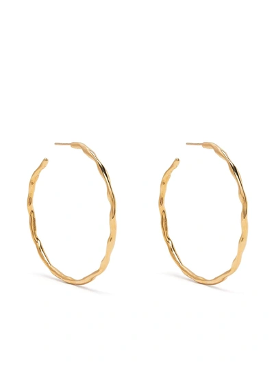 Dower & Hall Waterfall Gold Vermeil Hoops In Gold