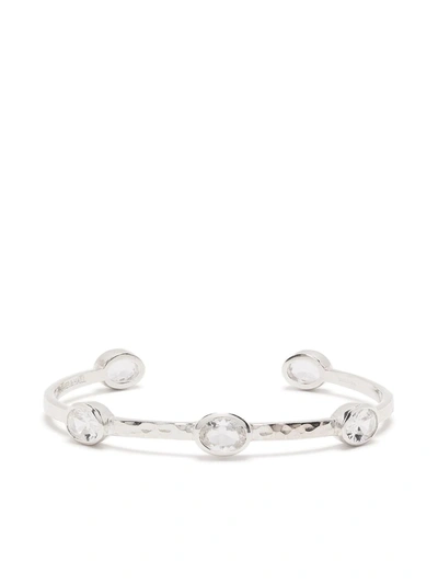 Shop Dower & Hall Topaz Cuff Bangle In Silver