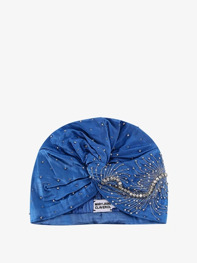Shop Mary Jane Claverol Turban In Blue