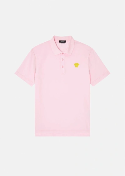 Shop Versace Medusa Polo Shirt, Male, Pink, S