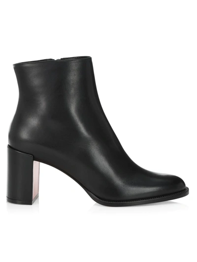 Shop Christian Louboutin Women's Adoxa 70 Leather Ankle Boots In Black
