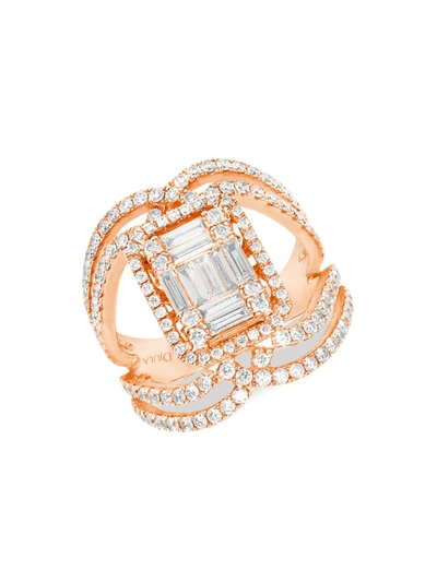 Shop Djula Women's Garance 18k Rose Gold & Diamond Ring In Pink Gold