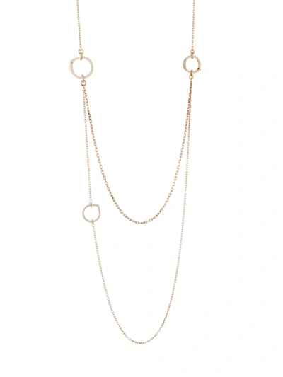 Shop Repossi Women's Antifer Pink Gold & Diamond Pavé Long Necklace