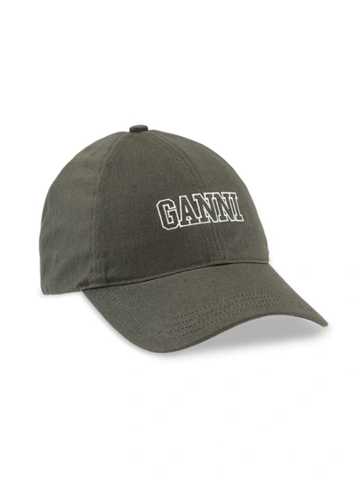 Shop Ganni Women's Logo Baseball Cap In Kalamata