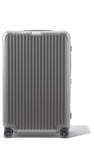 Shop Rimowa Essential Check-in Large 31-inch Wheeled Suitcase In Slate