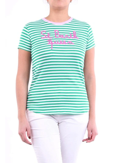 Shop Mc2 Saint Barth Women's Green Cotton T-shirt