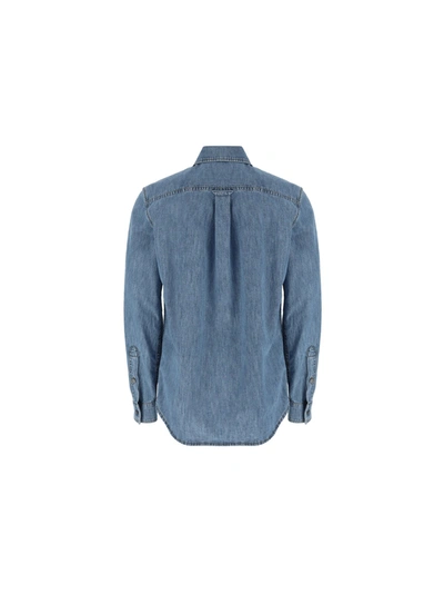 Moschino Men's Blue Cotton Shirt In Blue