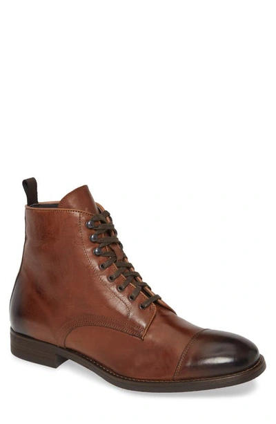 Shop To Boot New York Richmond Cap Toe Lace-up Boot In Brandy