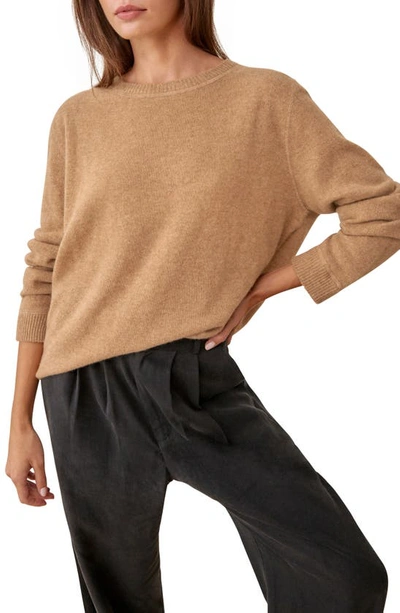Shop Reformation Cashmere Blend Sweater In Camel