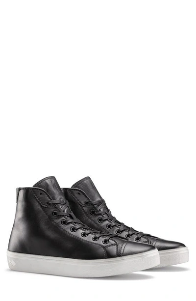 Shop Koio Court Distressed Leather Sneaker In Black White Distressed