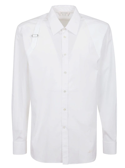 Shop Alexander Mcqueen Harness Buttoned Shirt In White