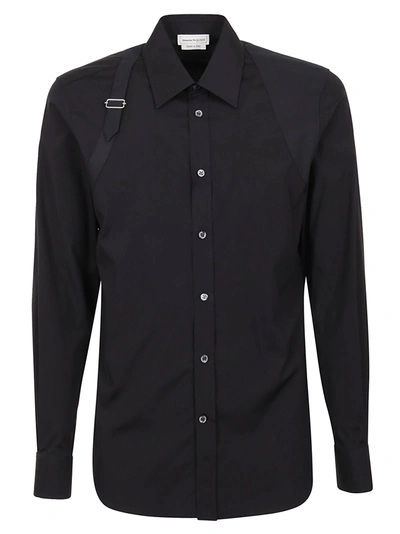 Shop Alexander Mcqueen Harness Buttoned Shirt In Black