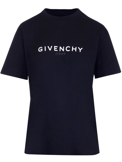 Shop Givenchy 4g Emblem Printed Crewneck T In Black