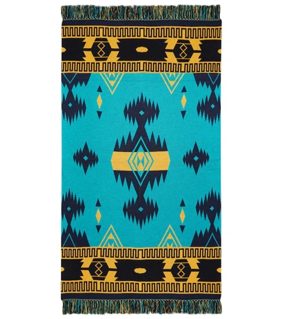 Alanui Icon Wool-blend Jacquard Blanket In Fancy Ligh