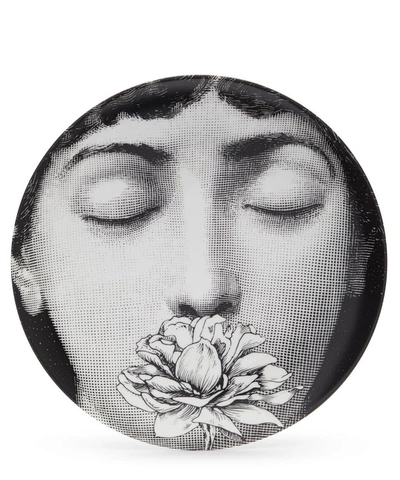 Shop Fornasetti Wall Plate No. 393 In Black