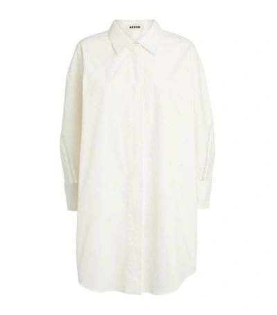 Shop Aeron Cotton Licenie Shirt Dress In White