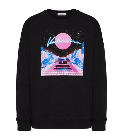 Shop Valentino Virtual Runner Print Sweatshirt In Multi