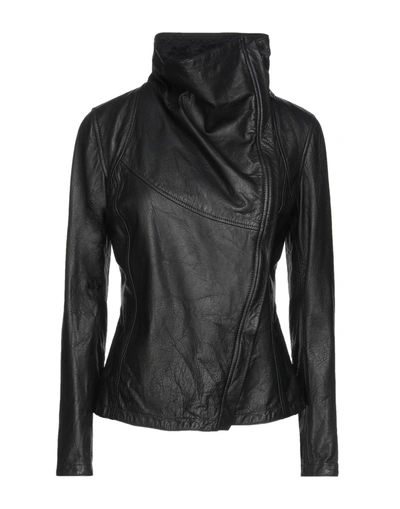 Shop Garrett Woman Jacket Black Size 6 Soft Leather