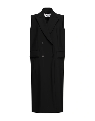 Shop Valentino Garavani Woman Coat Black Size 10 Polyester, Virgin Wool, Elastane, Polyamide, Viscose