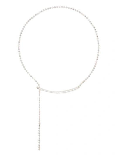 Shop E.m. Sterling Silver Asymmetric Necklace