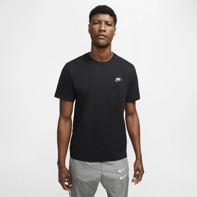 Shop Nike Men's  Sportswear Club T-shirt In Black