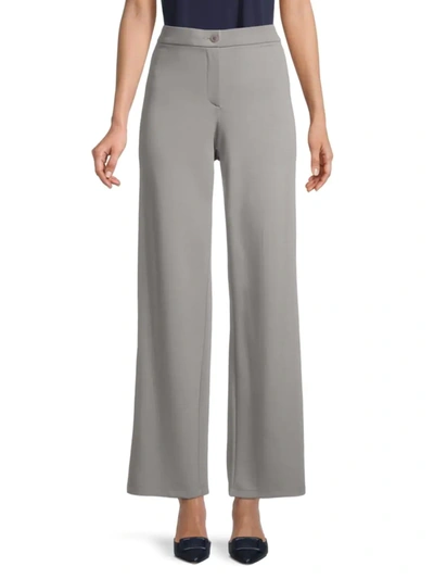 Shop Eileen Fisher Women's High-waist Straight Pants In Zinc