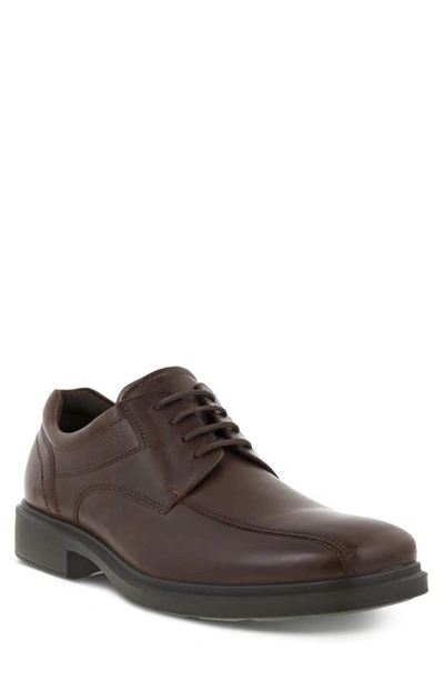 Shop Ecco Helsinki 2.0 Bike Toe Leather Derby In Mink