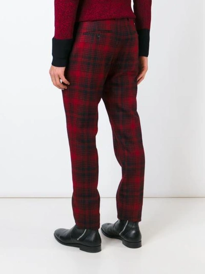 Shop Valentino Tartan Straight Leg Trousers