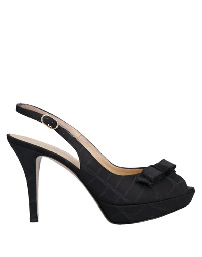 Shop A.testoni Sandals In Black