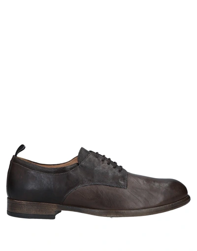 Shop Soldini Lace-up Shoes In Dark Brown