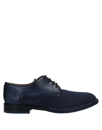 Shop Brimarts Man Lace-up Shoes Midnight Blue Size 6 Soft Leather, Natural Raffia