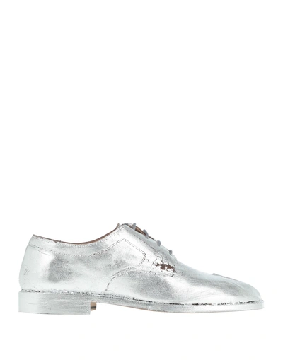 Shop Maison Margiela Lace-up Shoes In Silver
