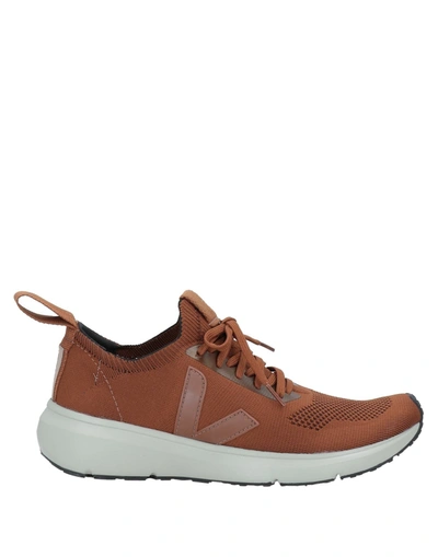 Shop Veja X Rick Owens Man Sneakers Brown Size 10 Textile Fibers