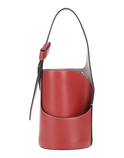Shop Giaquinto Handbags In Brick Red