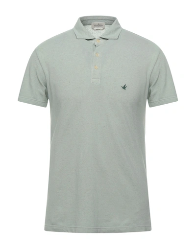 Shop Brooksfield Polo Shirts In Light Green