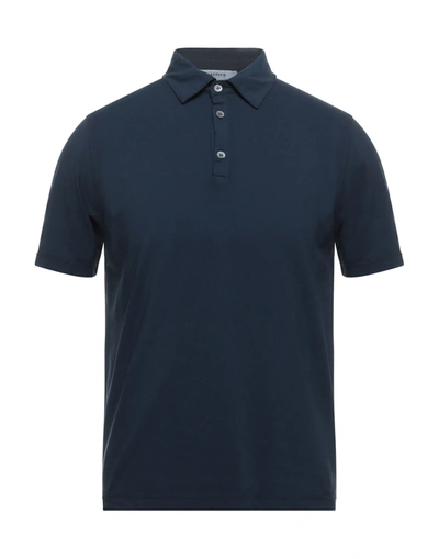 Shop Alpha Studio Polo Shirts In Blue